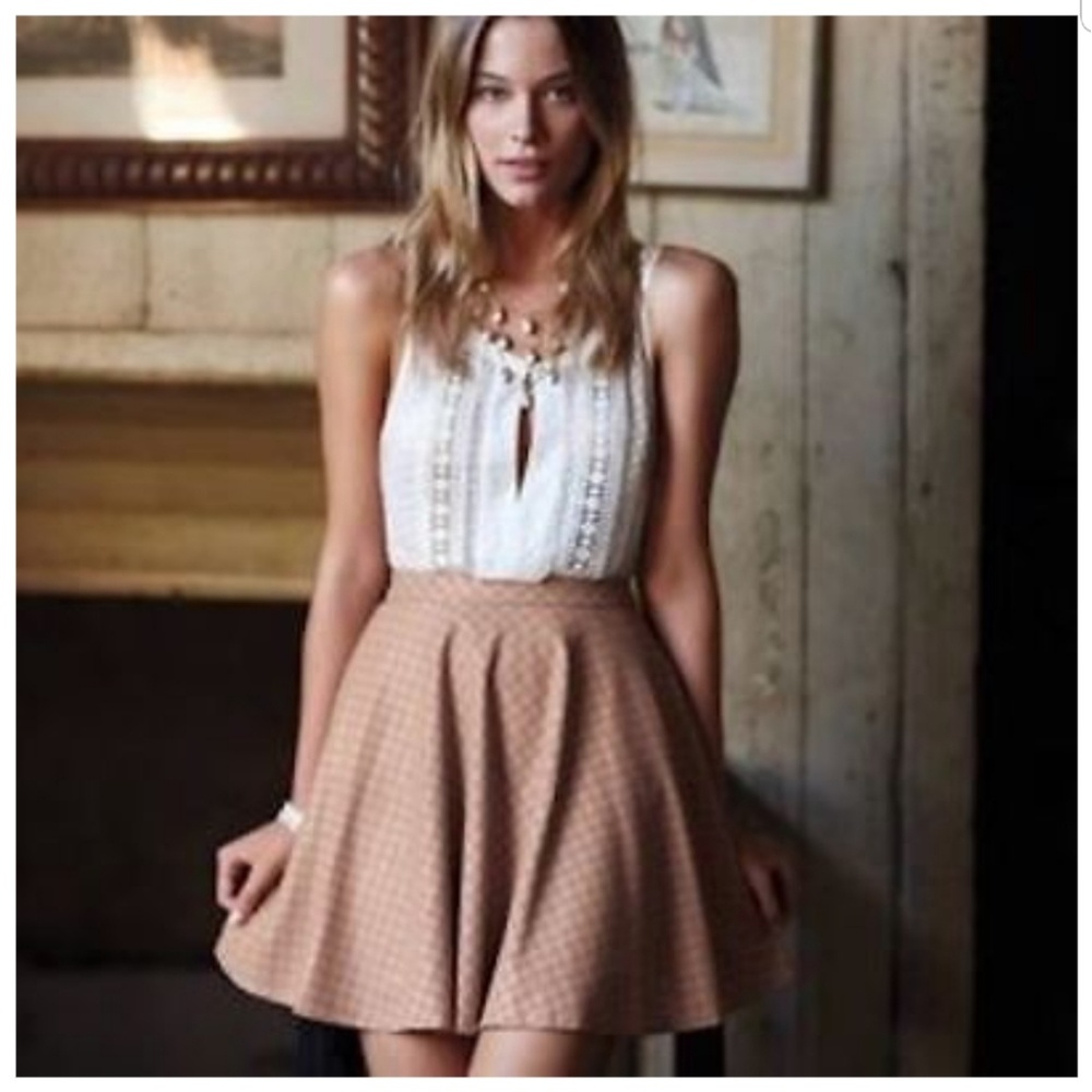 Sunday in Brooklyn faux leather skater skirt
